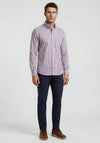 Andre Jackson Gingham Shirt, Burgundy Multi