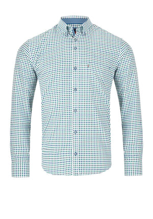 Andre Jackson Gingham Shirt, Green & Blue Multi