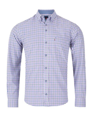 Andre Jackson Gingham Shirt, Purple Multi