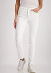 Monari Rhinestone Embellished Jeans, Off-White