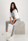 Monari Rhinestone Elements Skinny Jeans, Gray