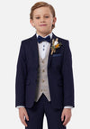 Benetti Boys Peter Three Piece Suit, Petrol Blue