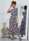 Jolie Moi Ozella Floral A Line Maxi Dress, Pink & Black