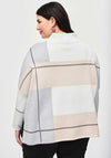 Joseph Ribkoff One Size Zipped Panel Design Cardigan, Grey Multi