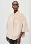 Joseph Ribkoff Oversized Short Faux Fur Coat, Champagne