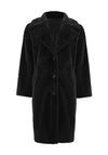 Joseph Ribkoff Faux Fur Long Coat, Black