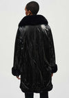 Joseph Ribkoff Oversized Faux Fur Mix Coat, Black