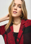 Joseph Ribkoff Mix Pattern Blazer Style Jacket, Red & Black