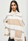 Joseph Ribkoff One Size Knit Poncho Jumper, Vanilla