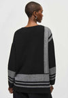 Joseph Ribkoff Contrast Panel Sweater, Black & Grey