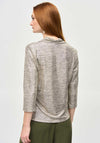 Joseph Ribkoff Metallic Cowl Neck Top, Gold