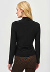 Joseph Ribkoff Brooch Waist Wrap Top, Black
