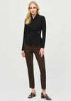 Joseph Ribkoff Brooch Waist Wrap Top, Black