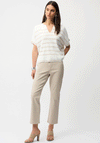 Joseph Ribkoff Striped Stretch Knit Top, White