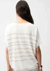Joseph Ribkoff Striped Stretch Knit Top, White