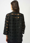 Joseph Ribkoff Check Sheer Panel Swing Jacket, Black