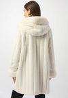 Joseph Ribkoff Faux Fur Hooded Coat, Cream