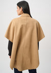 Joseph Ribkoff Faux Suede Poncho Jacket, Tan
