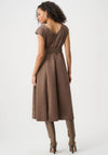 Joseph Ribkoff Faux Suede Aline Midi Dress, Brown