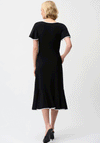 Joseph Ribkoff Silky Knit Wrap Contrast Dress, Black
