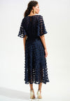 Joseph Ribkoff 3D Flower Fit and Flare Dress, Navy