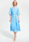 Joseph Ribkoff 3D Flower Fit and Flare Dress, Sky Blue