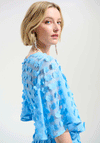 Joseph Ribkoff 3D Flower Fit and Flare Dress, Sky Blue