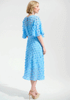 Joseph Ribkoff 3D Flower Fit and Flare Dress, Sky Blue