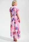 Joseph Ribkoff Floral Chiffon Wrap Dress, Pink