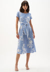 Joseph Ribkoff Floral Striped Fit and Flare Dress, Blue