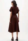 Joseph Ribkoff Linen Belted Shirt Dress, Brown