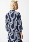 Joseph Ribkoff Abstract Print Blazer, Midnight Blue & Vanilla