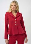 Joseph Ribkoff Scuba Crepe Peplum Blazer, Red