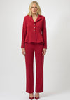 Joseph Ribkoff Scuba Crepe Peplum Blazer, Red
