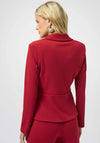 Joseph Ribkoff Scuba Crepe Peplum Blazer, Red