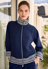 Joseph Ribkoff Sport Striped Trim Jacket, Navy