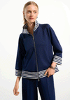 Joseph Ribkoff Sport Striped Trim Jacket, Navy