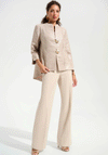 Joseph Ribkoff Foiled Textured Trapeze Jacket, Gold