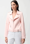 Joseph Ribkoff Foiled Faux Suede Jacket, Pink