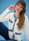 Joseph Ribkoff Denim Trim Jacket, White