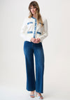 Joseph Ribkoff Denim Trim Jacket, White