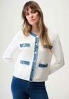 Joseph Ribkoff Denim Trim Jacket, White