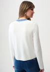 Joseph Ribkoff Denim Trim Jacket, White