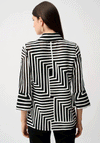 Joseph Ribkoff Textured Striped Jacket, Black and White