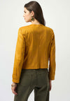Joseph Ribkoff Foiled Faux Suede Fitted Jacket, Yellow