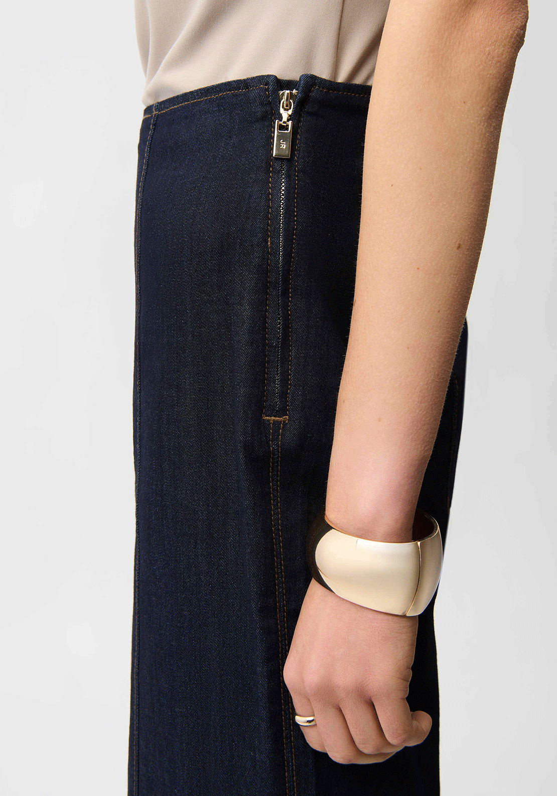 Joseph Ribkoff Culotte Cropped Wide-Leg Jeans, Dark Denim