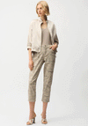 Joseph Ribkoff Metallic Print Slim Cropped Jeans, Beige