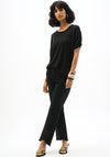 Joseph Ribkoff Repreve® Embroidered Straight Leg Jeans, Black