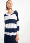 Joseph Ribkoff Sport Striped Crew Neck Jumper, Navy