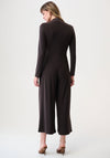 Joseph Ribkoff Wide Leg Wrap Jumpsuit, Brown